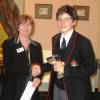 Janet, Chairman of the Vocational Committee and this years winner, Michael